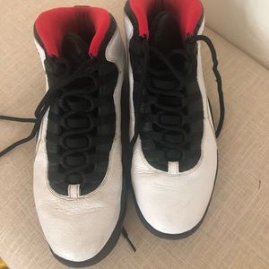 Mens Air Jordan leather lace up basketball shoes